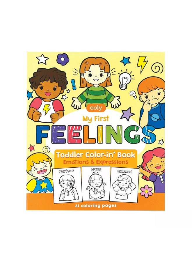 Ooly Coloring Book For Toddlers, Fun Activity Coloring Pages For Kids, 31 Perforated Pages 8"X10" To Hang, Great Kid'S Activities For School, Birthday Parties, Stocking Stuffer [My First Feelings] - Image 1