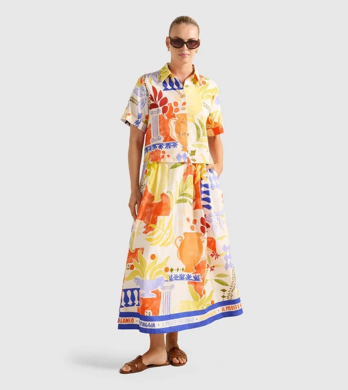 forever new  PERLA Printed Short Sleeves Shirt for Women | Best Price UAE