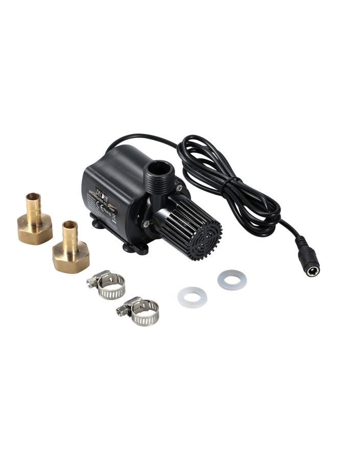 NIBEMINENT Mini Submersible Water Pump With Clamp Ring Black/Gold/Silver 9.5x5.2x7cm - Image 1