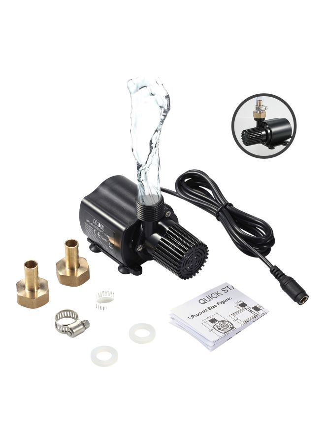 NIBEMINENT Mini Submersible Water Pump With Clamp Ring Black/Gold/Silver 9.5x5.2x7cm - Image 3