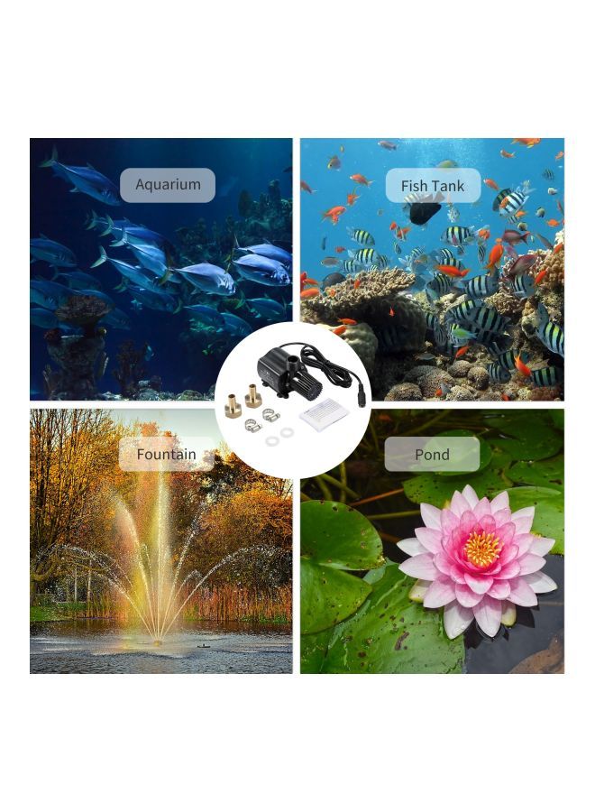 NIBEMINENT Mini Submersible Water Pump With Clamp Ring Black/Gold/Silver 9.5x5.2x7cm - Image 5