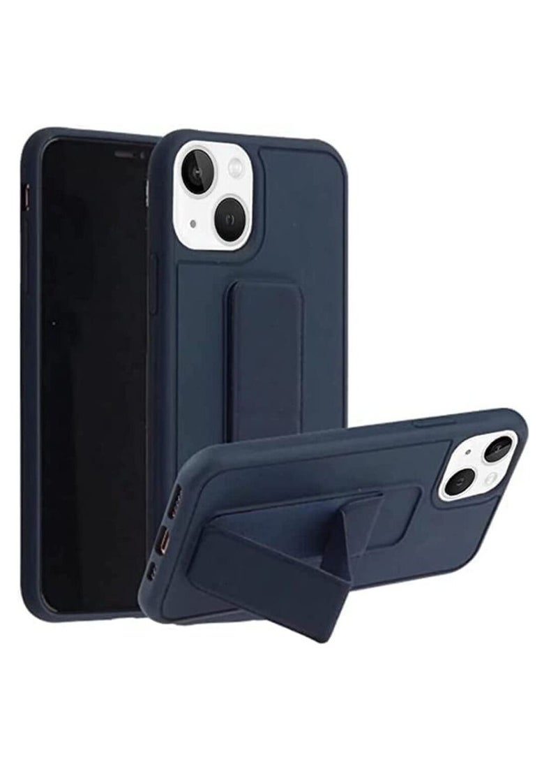 Case for iPhone 14 Plus, Back Stand Case with Magnet Holder Hand Grip Magnetic Car Mount Anti Scratch Shockproof Cover Case for iPhone 14 Plus (iPhone 14 Plus, Navy Blue) - Image 1