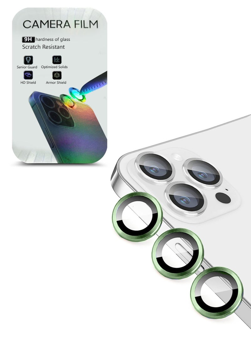 Wtech Premium Camera Lens Film Protector Shield For Apple iPhone 15 Pro 2023 Clear/Green  - Image 1
