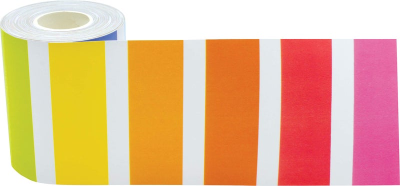 Teacher Created Resources Colorful Stripes Straight Rolled Border Trim - 50ft - Decorate Bulletin Boards, Walls, Desks, Windows, Doors, Lockers, Schools, Classrooms, Homeschool & Offices - Image 3