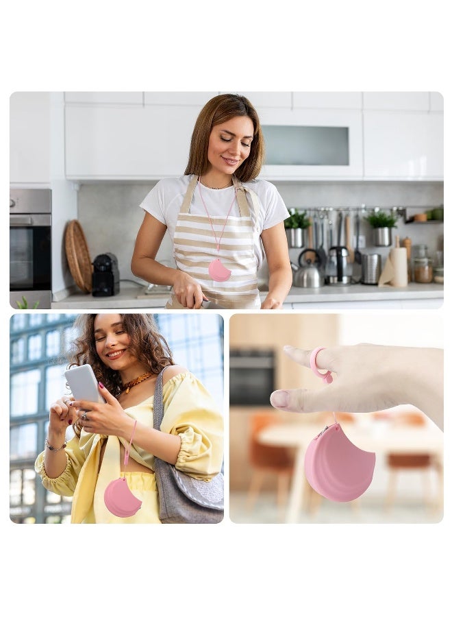 RAZOKO Silicone Retainer Case With 3 Lanyard Cute Aligner Case Vent Holes Night Mouth Guard Retainer Holder For Girl Women Kids Men For Travel Pink - Image 2