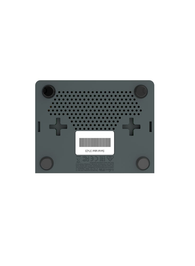 مايكروتك جهاز توجيه Hex S RB760iGS مزود بـ 5 منافذ جيجابت إيثرنت باللون الرمادي - Image 2