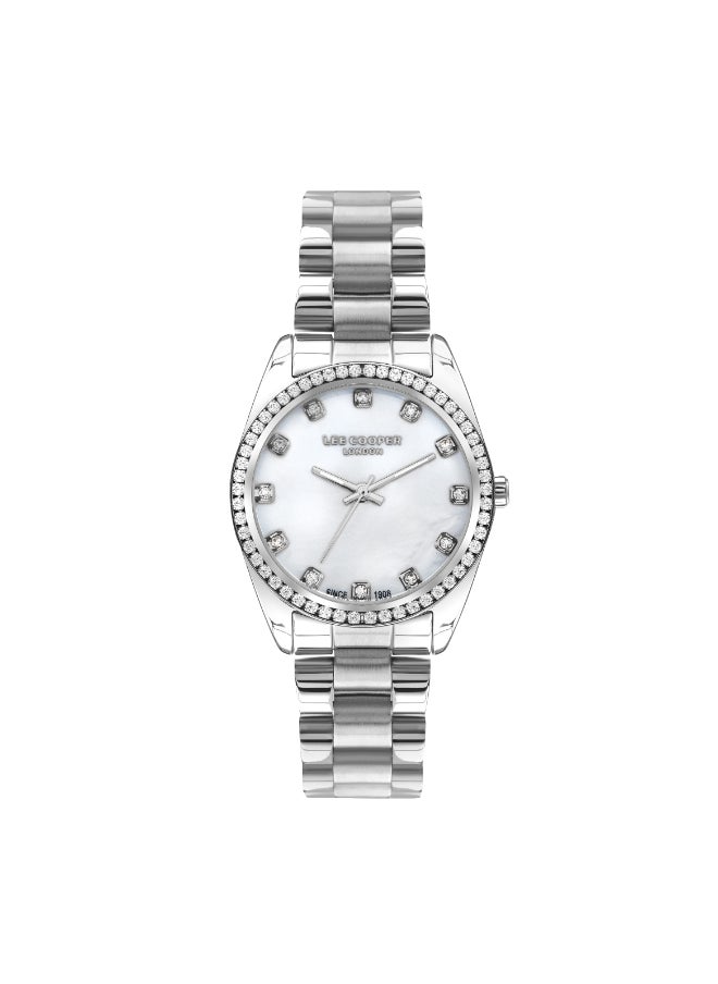 Lee Cooper Lee Cooper Women's Quartz Movement Watch, Analog Display and Metal Strap - LC07478.320, Silver  - Image 1