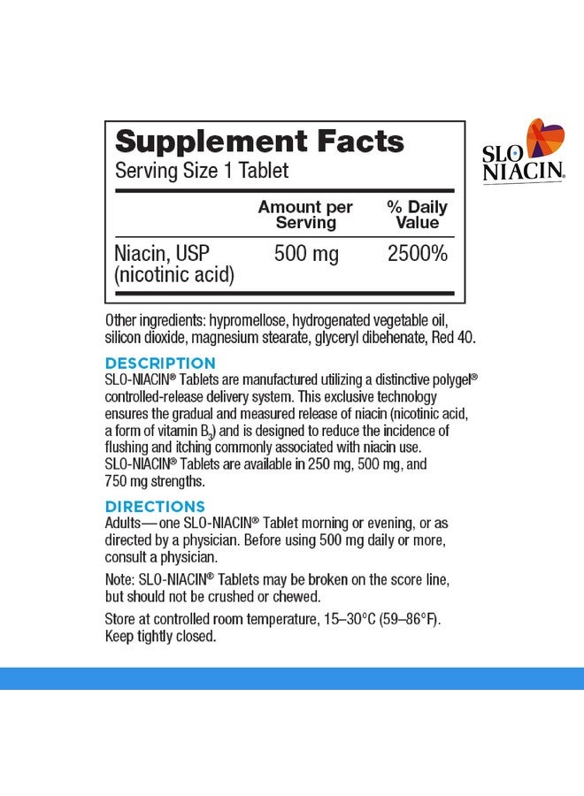 Kinara Slo Niacin 500mg Flush Free 100 Capsules/Tablets 6-Pack, Vitamin B3, Heart & Nutritional Health, Energy Production, Circulation, Skin Pill Organizer - Image 2