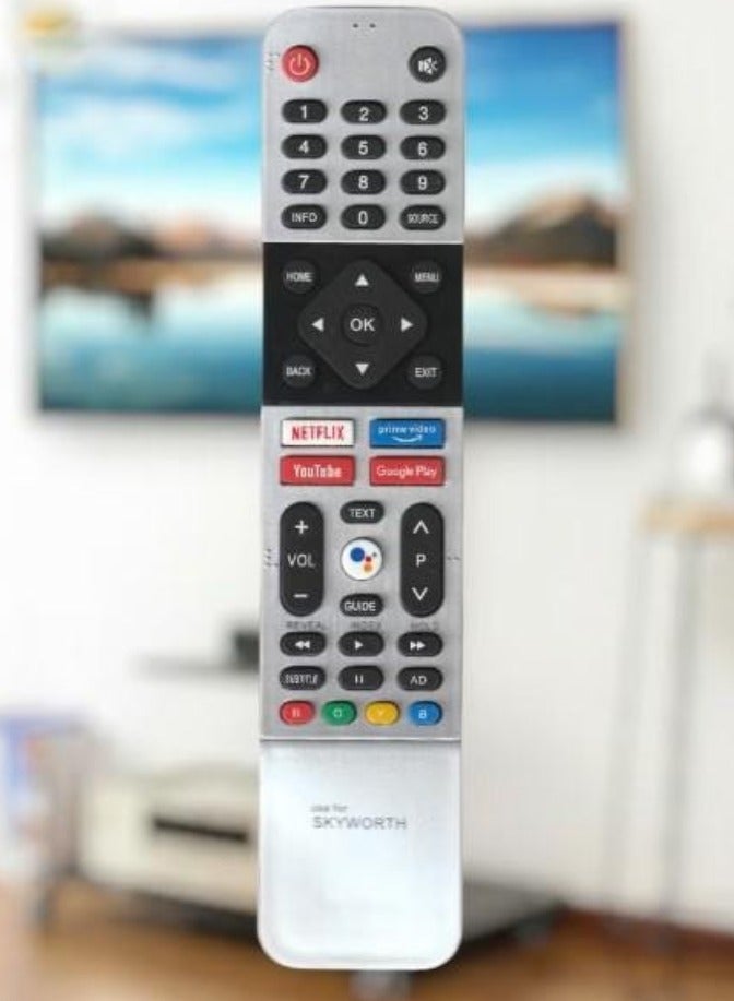 Skyworth Smart TV Remote Control for Android TV – Replacement Remote with Netflix, Prime Video, YouTube, and Google Play Shortcuts (No Voice Control) - Image 2