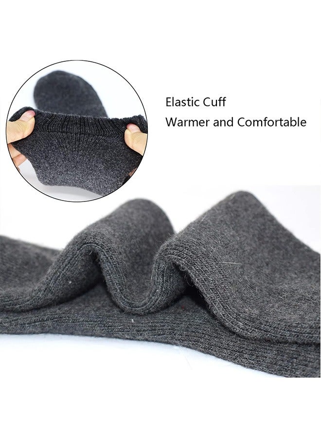 جمورو 5 أزواج من الجوارب الصوفية الرجالية السميكة الحرارية للمشي لمسافات طويلة في الشتاء الدافئة الجوارب الثقيلة الناعمة المريحة للطقس البارد - Image 2