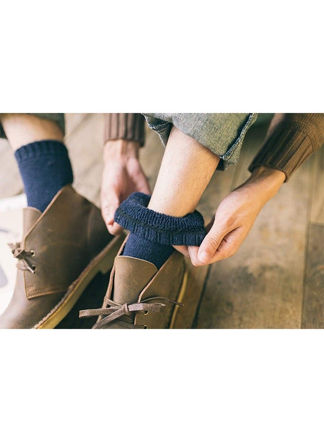 جمورو 5 أزواج من الجوارب الصوفية الرجالية السميكة الحرارية للمشي لمسافات طويلة في الشتاء الدافئة الجوارب الثقيلة الناعمة المريحة للطقس البارد - Image 3