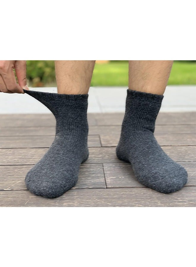 جمورو 5 أزواج من الجوارب الصوفية الرجالية السميكة الحرارية للمشي لمسافات طويلة في الشتاء الدافئة الجوارب الثقيلة الناعمة المريحة للطقس البارد - Image 4