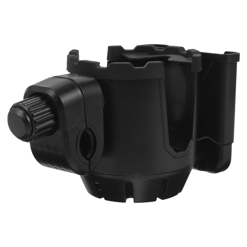 Rotatable 360 Wheelchair Cup Holder Walker Rollator Bottle Phone Holder Black - Image 2