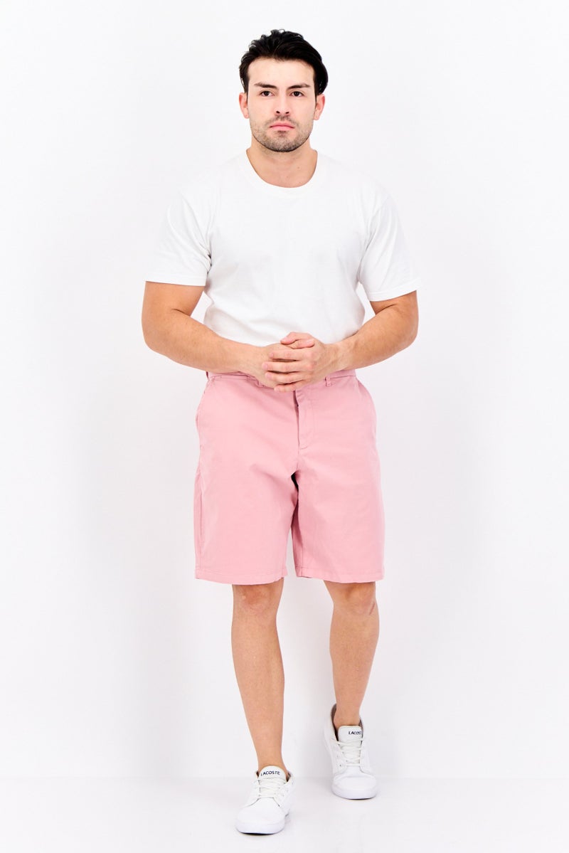 GAP Men Solid 10 Inseam Chino Shorts, Pink - Image 2