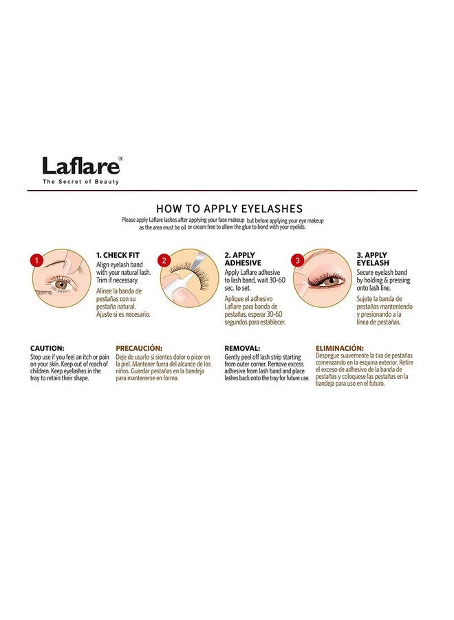 Laflare 3D Cashmere False Eyelashes Multipack Ultra Soft Glam Luxurious Crueltyfree Reusable Fake Eyelashes 5 Pairs Value Pack (109X5P) - Image 4