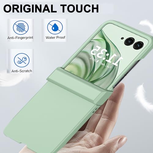 NINKI Compatible Moto Razr 50 Ultra Case 2024 with Hinge Protector,Motorola Razr Plus 2024 Case 5G Moto Razr Plus 2024 Case Thin,Hard Protective Hinge Case for Motorola Razr 50 Ultra Phone Cases Green - Image 4