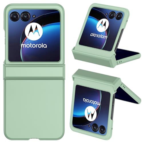 NINKI Compatible Moto Razr 50 Ultra Case 2024 with Hinge Protector,Motorola Razr Plus 2024 Case 5G Moto Razr Plus 2024 Case Thin,Hard Protective Hinge Case for Motorola Razr 50 Ultra Phone Cases Green - Image 1