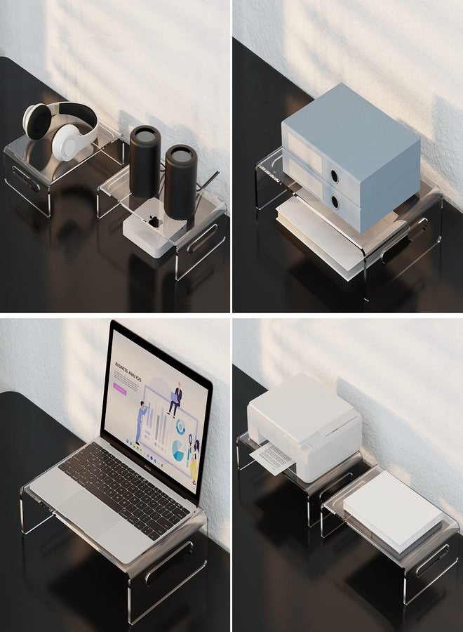 Zimilar 2 Pack Monitor Stand Riser, Acrylic Monitor Stand for Computer - Image 5