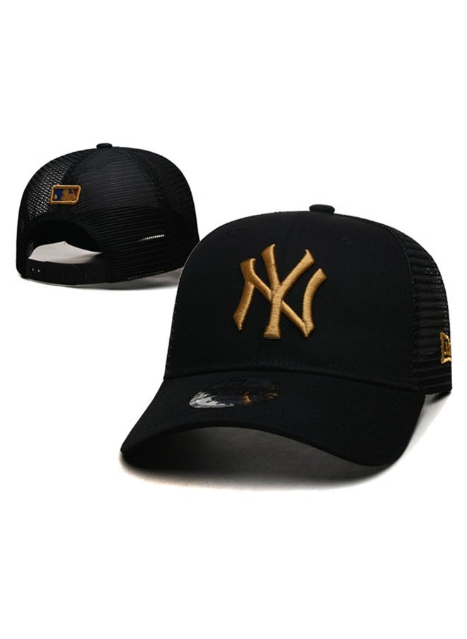NEW ERA - NEW ERA 9Fort New York Yankees baseball cap duckbill cap sun hat pure cotton men's and women's outdoor sports black - Image 1