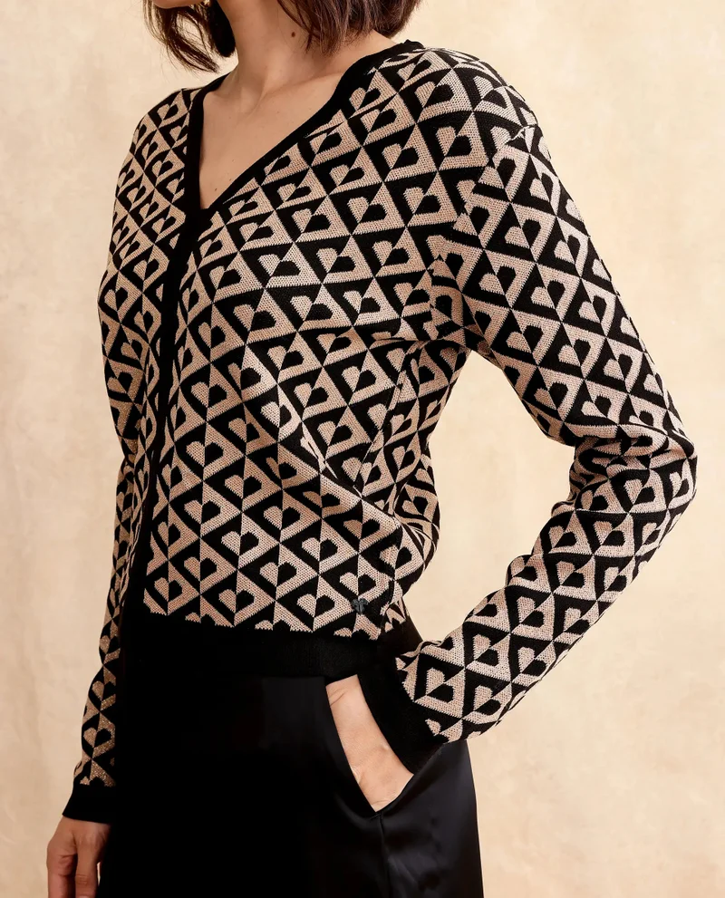 Rareism Rareism Women Dortyol Black Printed Sweater