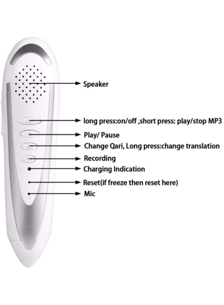 Small Quran With Bluetooth Pen, Tajweed Qur'an (Colour Coded Uthmani Script), With Extra 16 Books - Multicolour - Image 5