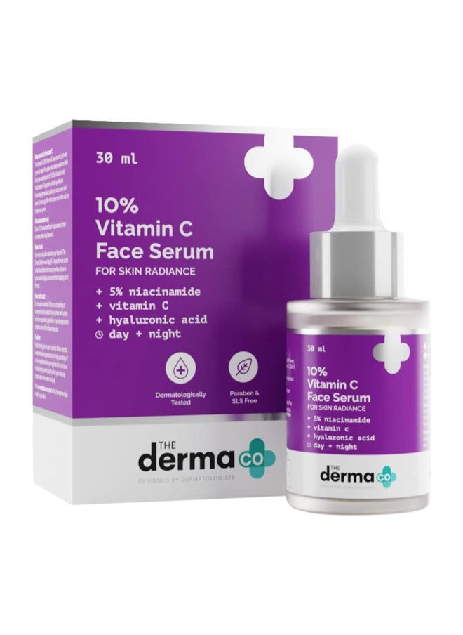 THE derma Co - مصل الوجه من ذا ديرما كو 10% فيتامين سي لإشراقة البشرة 30 مل - Image 1