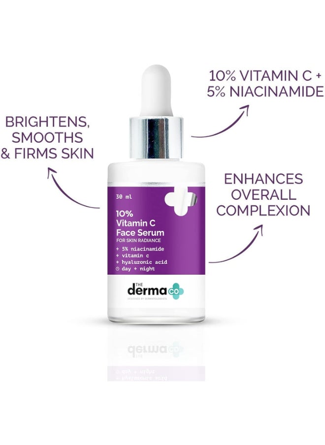 THE derma Co - مصل الوجه من ذا ديرما كو 10% فيتامين سي لإشراقة البشرة 30 مل - Image 1