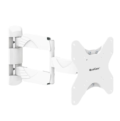 QualGear Qg-TM-005-WHT 23-Inch to 42-Inch Premium Quality Contemporary Style Ultra Low Profile Full Motion Wall Mount Led TVs, White [UL Listed] - Image 1