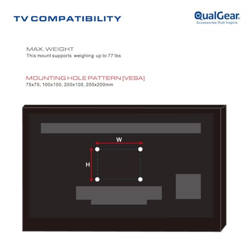 QualGear Qg-TM-005-WHT 23-Inch to 42-Inch Premium Quality Contemporary Style Ultra Low Profile Full Motion Wall Mount Led TVs, White [UL Listed] - Image 5