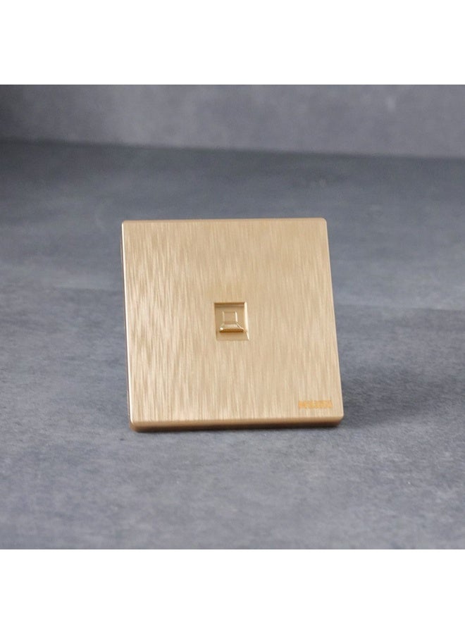 DANUBE HOME Milano Single Data Outlet Network Socket Insert Keystone Jack Faceplate For Home Appliances Computers Telephones Cat6 Aura Gld - Image 1