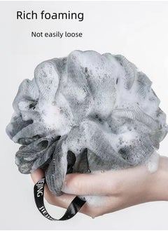 Oasisgalore Shower Exfoliating Back Scrub Set - Includes Long Handle Back Scrubber, Exfoliating Gloves, Loofah Sponge, and Bath Sponge in Grey.  - Image 5