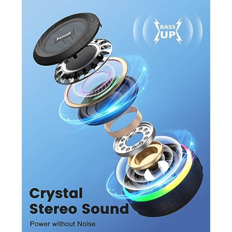 Bluetooth Shower Speaker with IPX7 Waterproof, Crisp Clear Sound, True Wireless Stereo, Clip Portable for Pool Beach Boat Kayak Float Golf - Image 2