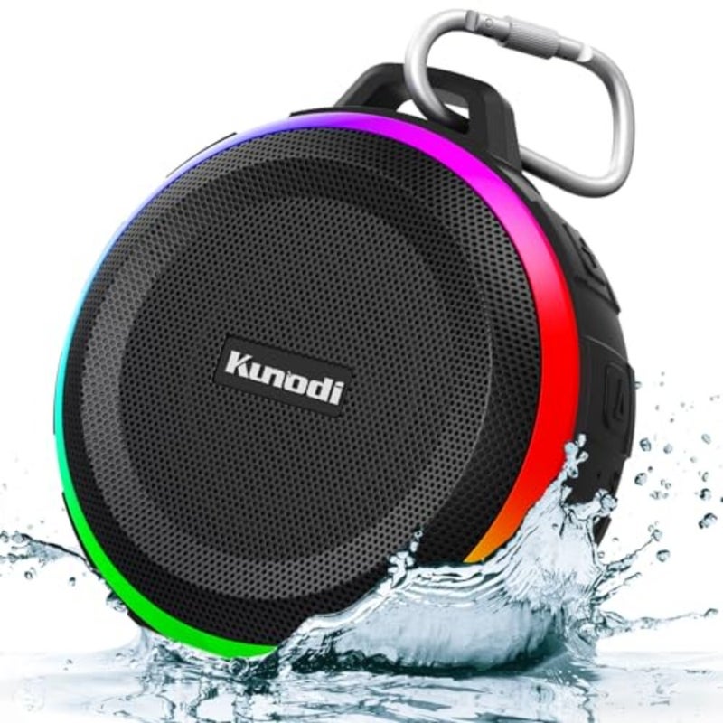 Bluetooth Shower Speaker with IPX7 Waterproof, Crisp Clear Sound, True Wireless Stereo, Clip Portable for Pool Beach Boat Kayak Float Golf - Image 1