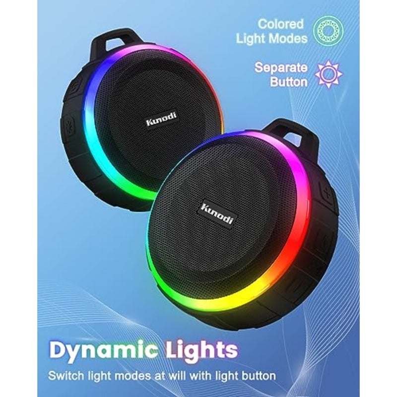Bluetooth Shower Speaker with IPX7 Waterproof, Crisp Clear Sound, True Wireless Stereo, Clip Portable for Pool Beach Boat Kayak Float Golf - Image 3