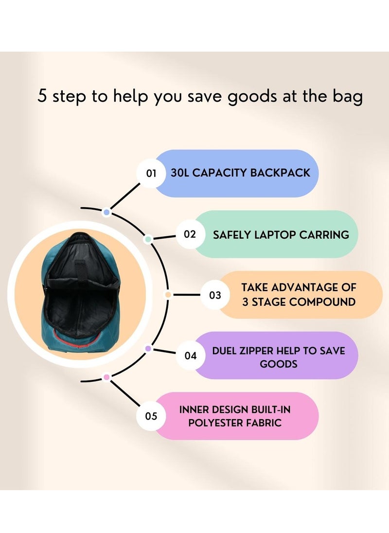 Stargold Water Resistance 2 Wheels Casual Trolley Backpack 18 Inch  - Image 5