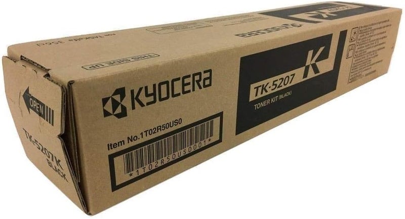 Kyocera 1T02R50US0 Model TK5207K Black Toner Cartridge For use with Kyocera TASKalfa 356ci and CS356ci A4 Color Multifunctional Printers Up to 18000 Pages Yield at 5 Average Coverage