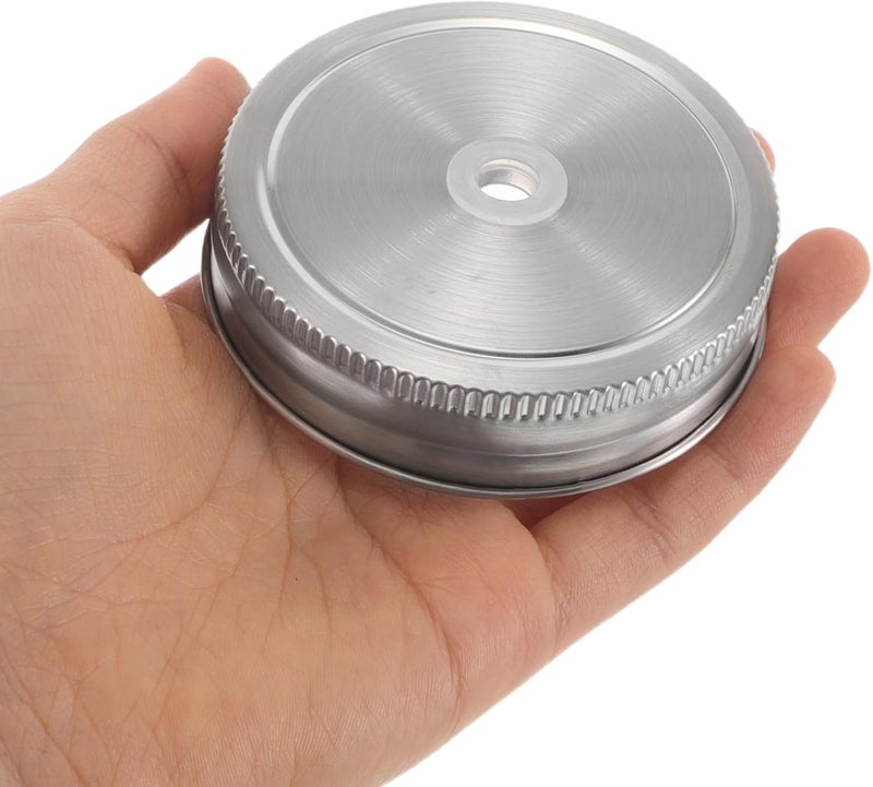 6pcs Mason Jar Lids with Straw Hole, 70mm Tinplate Wide Mouth Replacement Caps, Leak-proof Drink Lids for Regular Mouth Mason Jars, Reusable Canning and Beverage Covers - Image 4