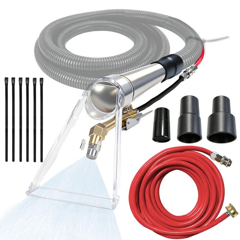 SplashPower Universal Fit Any Brandâ€˜s Shop Vac Extractor Hose Kit Better Attachment Wet/Dry Vacuum Adapters for Carpet Cleaning Upholstery & Auto Car Detailing - Image 1