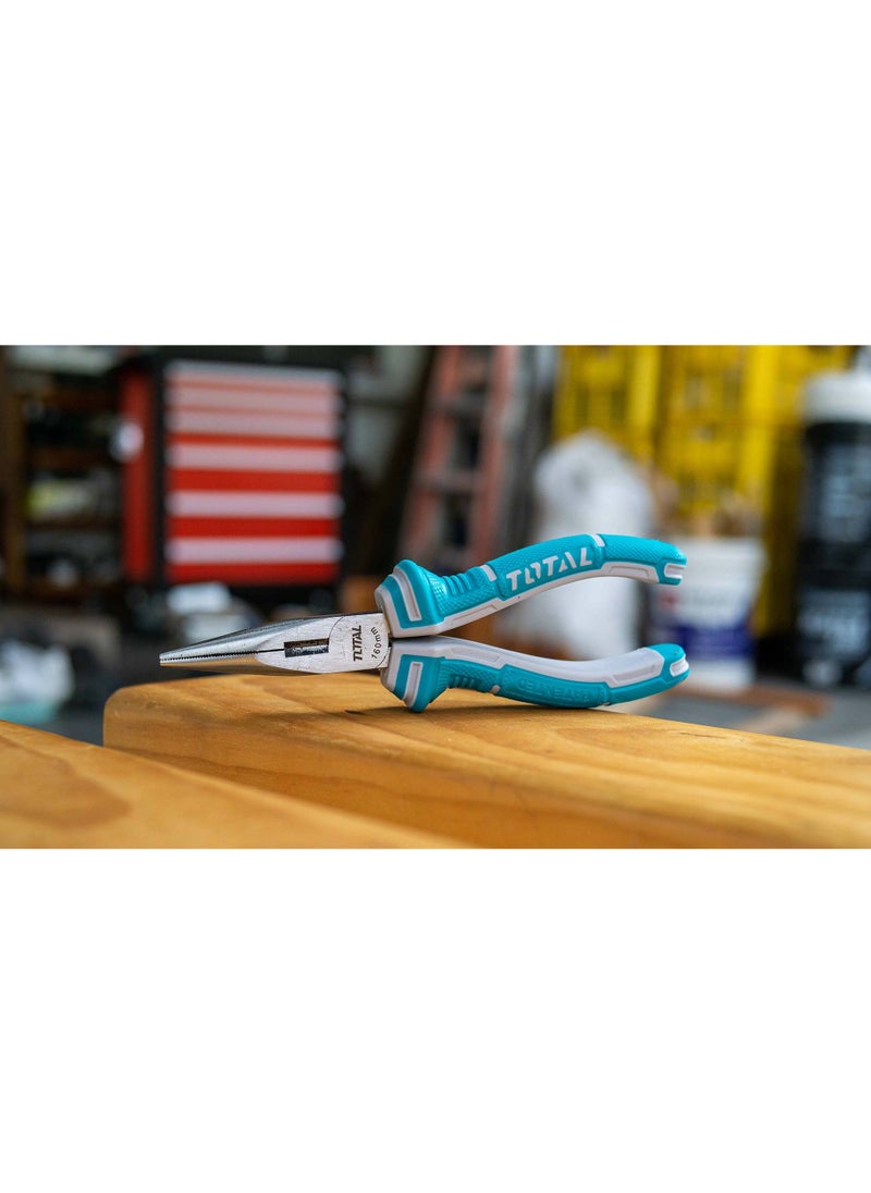 TOTAL - Flat Long Nose Plier 6 Inch 160 MM - Image 1
