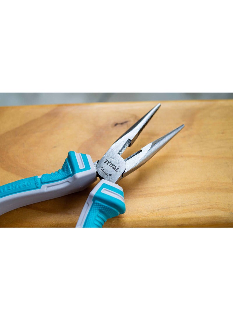 TOTAL - Flat Long Nose Plier 6 Inch 160 MM - Image 1