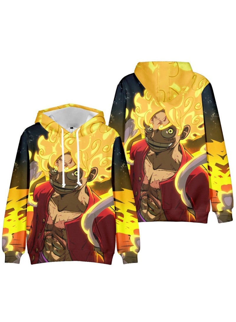 KUYING New One Piece Casual Loose Hooded Sweatshirt  - Image 1