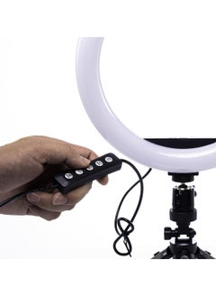 باس تيك إضاءة حلقية LED ناعمة RGB كاملة MJ26، إضاءة حلقية LED ناعمة لسطح المكتب، مقاس 12 بوصة، 16 لون RGB مع حامل ثلاثي صغير، مناسبة لـ YouTube | جلسات تصوير | بث مباشر | مكياج، متوافقة مع جميع هواتف وكاميرات iOS/Android.  - Image 4