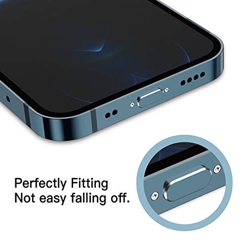 JimysCo TITACUTE 2 Pack Anti Dust Plugs for iPhone 14 Pro Max 13 12 Mini Dust Cover 8 Pin Dust Plug with Mini Storage Box iPhone Charging Port Plug for iPhone 11 XS XR X 8 Plus SE 2020 2022 iPad Mini Air Blue - Image 4