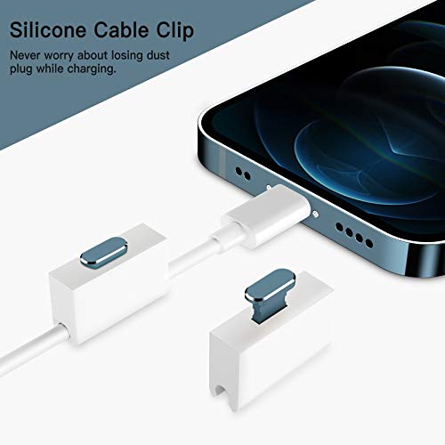 JimysCo TITACUTE 2 Pack Anti Dust Plugs for iPhone 14 Pro Max 13 12 Mini Dust Cover 8 Pin Dust Plug with Mini Storage Box iPhone Charging Port Plug for iPhone 11 XS XR X 8 Plus SE 2020 2022 iPad Mini Air Blue - Image 2