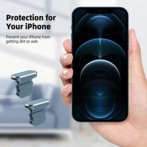 JimysCo TITACUTE 2 Pack Anti Dust Plugs for iPhone 14 Pro Max 13 12 Mini Dust Cover 8 Pin Dust Plug with Mini Storage Box iPhone Charging Port Plug for iPhone 11 XS XR X 8 Plus SE 2020 2022 iPad Mini Air Blue - Image 5