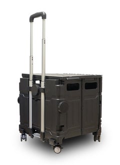 Crony 75L Portable Secure Lid Folding Shopping Cart（Black）  - Image 1