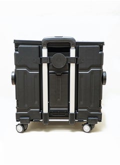 Crony 75L Portable Secure Lid Folding Shopping Cart（Black）  - Image 5