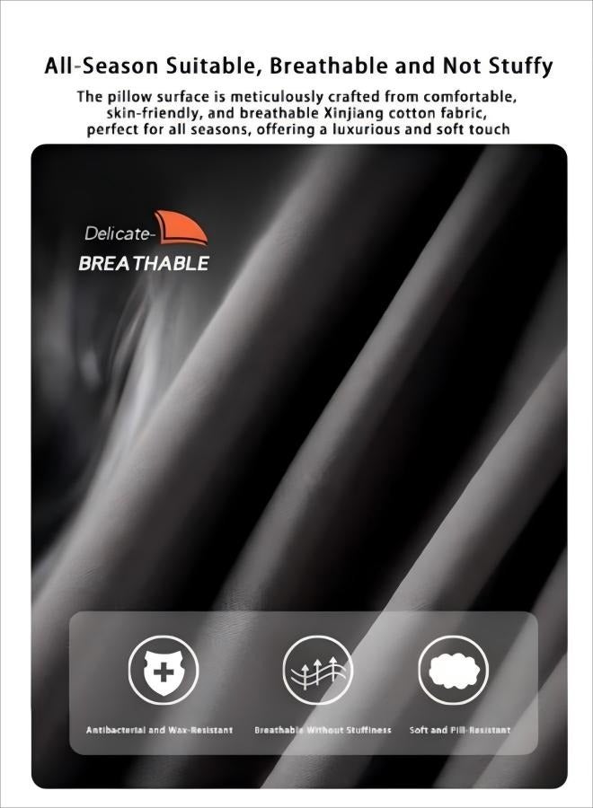 Car Back Cushion Lumbar Support  Memory Foam Ergonomic  Back Support Cushion  Office Chairs Car Seat For Pain Relief  Four Season Universal Breathable (Grey) - Image 3