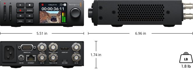 Blackmagic Design HyperDeck Studio HD Mini Studio-Recorder Black - Image 5