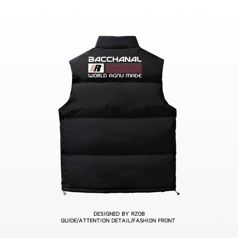Korean-Style Waistcoat Men'S And Women'S Trendy Stand Collar Cotton-Padded Jacket Slim-Fit Thickened Waistcoat Warm Waistcoat Waistcoat Jacket - Image 1